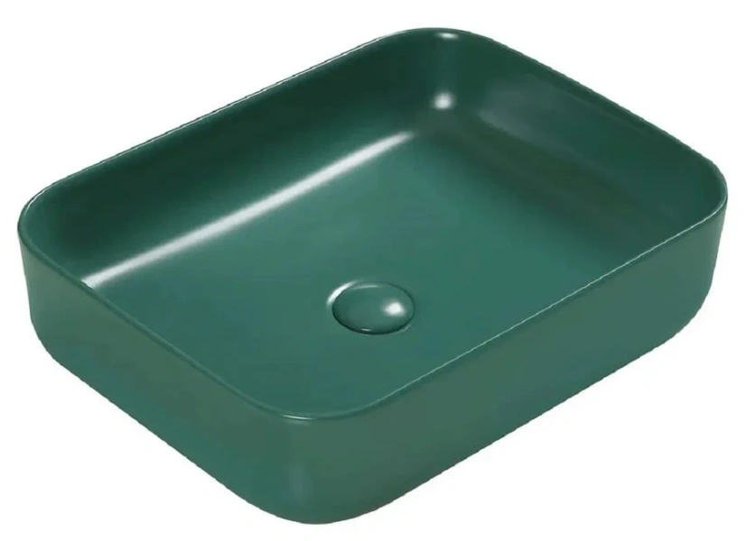 Раковина SantiLine 50 см зеленая матовая - фото 1