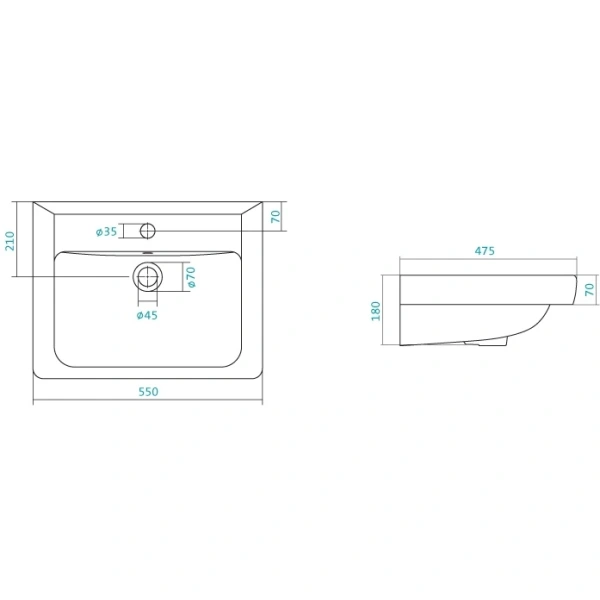 Раковина santek Тигода-55х38 - фото 4