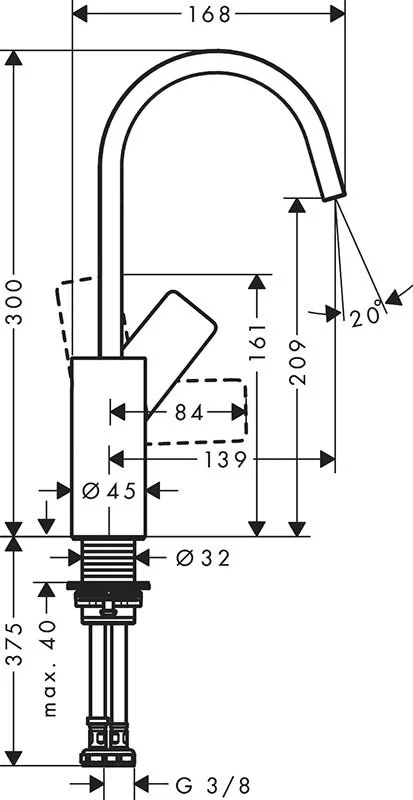 Смеситель для раковины Hansgrohe Vivenis 75032 латунь - фото 2