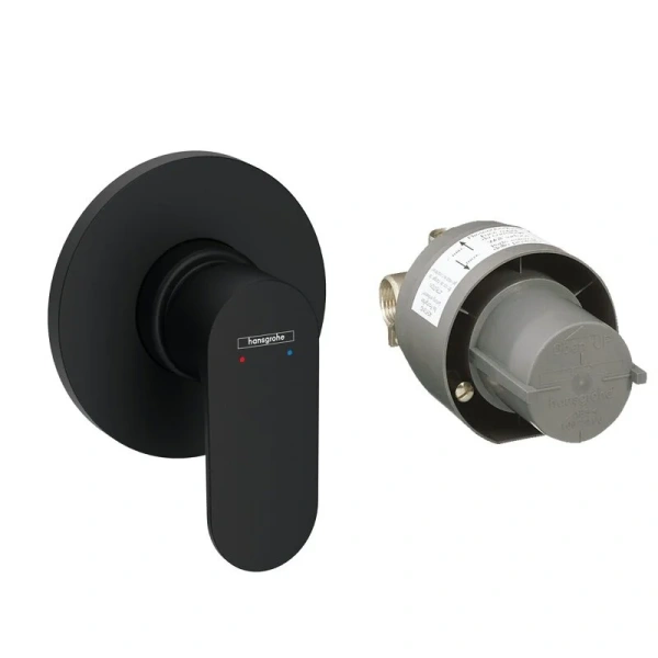 Смеситель для душа Hansgrohe Rebris черный матовый - фото 1