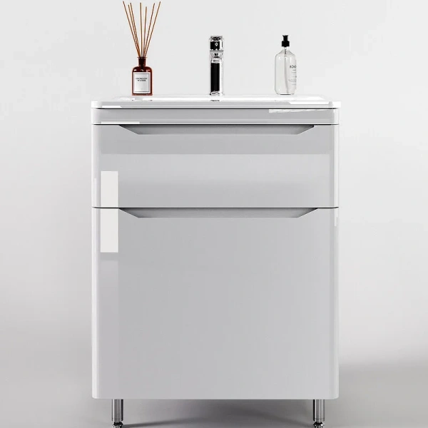 Тумба под раковину напольная Style Line Марелла Люкс Plus 60 см белый глянец, 60 см - фото 6