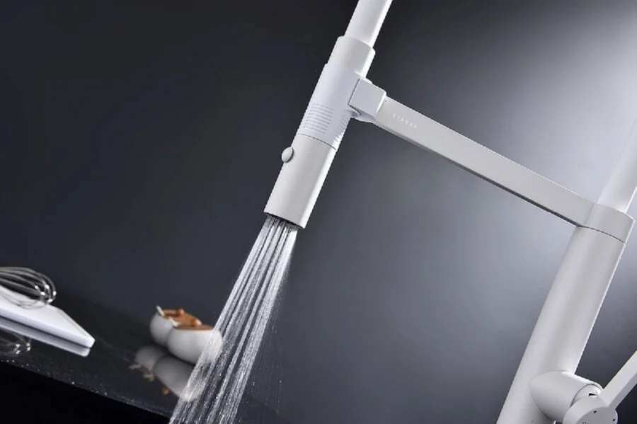 Смеситель для кухни Paulmark Leader белый матовый, однорычажные, двухрычажные - фото 8