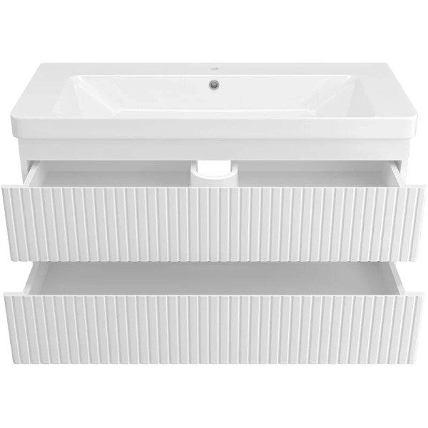 Тумба под раковину подвесная Brevita Victory 105 см белая - фото 4