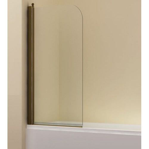 Шторка для ванны, прозрачное стекло, профиль бронза, Romance Collection Visby - фото 3