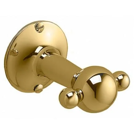 Крючок для ванной двойной, цвет светлое золото, Devon&Devon New York - фото 2