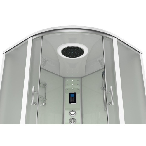 Душевой бокс, задние стенки серебристые, стекло матовое, Erlit Comfort ER 4350T-W3, с гидромассажем - фото 6