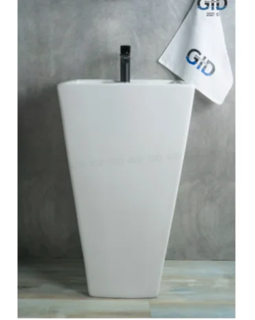 Раковина напольная GID Autonomo Nb147 34 см белая, маленькие, прямоугольной формы, моноблок - фото 5