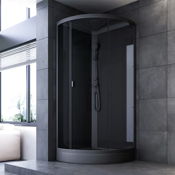Душевая кабина Am.Pm Gem 90х90 см профиль черный - фото 4