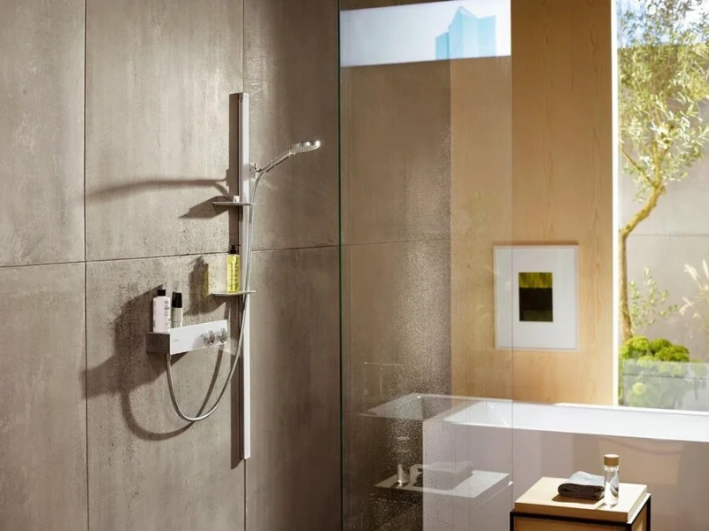 Душевой гарнитур Hansgrohe Raindance Select S белый/хром, современные, hi-tech index_1 - фото 9