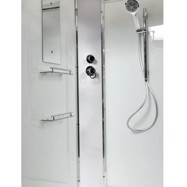 Душевая кабина Deto EM 120x80 см правая, со стеклянными задними стенками - фото 8