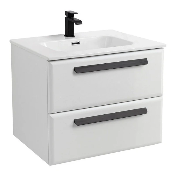 Тумба под раковину подвесная Cezares Eco 70 см Bianco Lucido, современная, hi-tech - фото 3