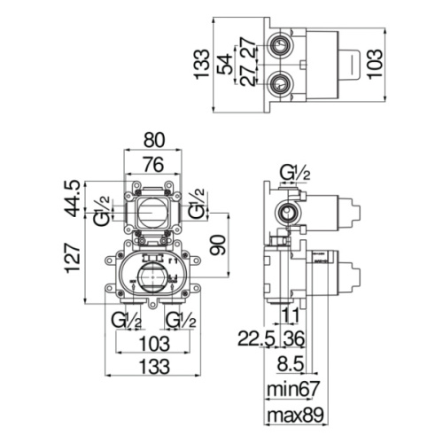 Смеситель для душа Nobili Sofi SI98102GDP термостатический - фото 4