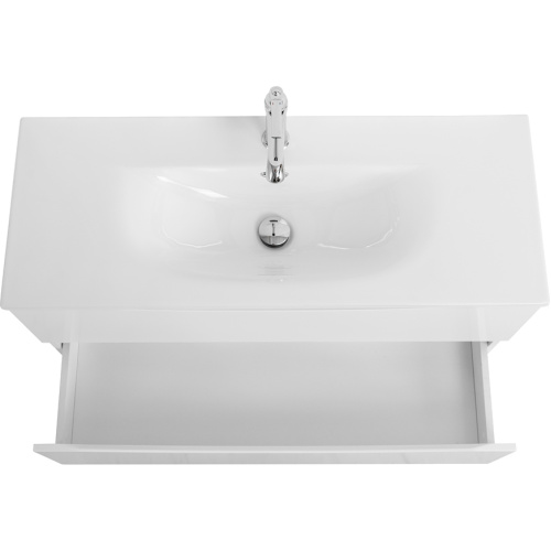 Тумба под раковину подвесная BelBagno Marino-Cer-Mini 100 см Bianco Opaco, белая - фото 7