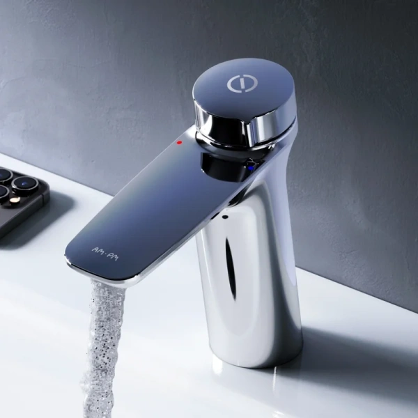 Смеситель для раковины Am.Pm Inspire 2.0 TouchReel излив 125 мм хром, с донным клапаном - фото 5