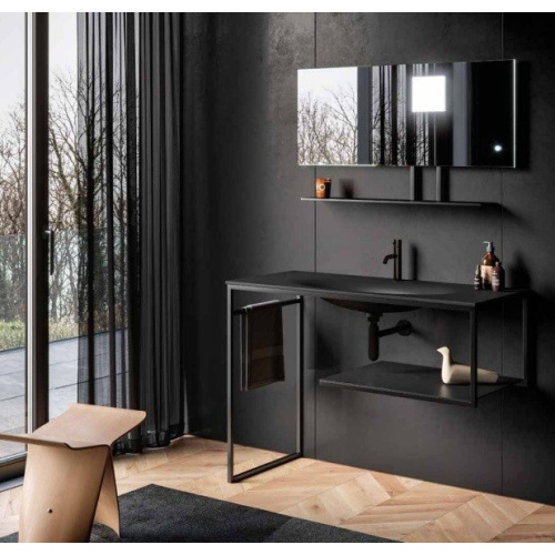 Раковина Kerasan Shape 102 см черная матовая - фото 4