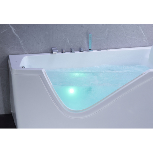 Ванна акриловая Gemy 170x130 см правосторонняя, с гидромассажем, большие, двухместные, глубокие - фото 5