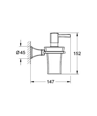 Дозатор жидкого мыла для ванной, хром-золото, Grohe Grandera 40627IG0, нет в наличии - фото 2