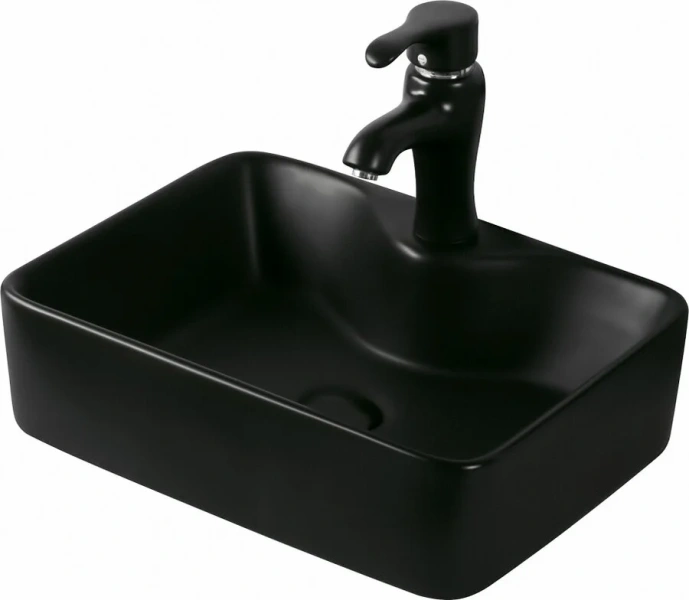 Раковина SantiLine 48 см черная матовая - фото 1