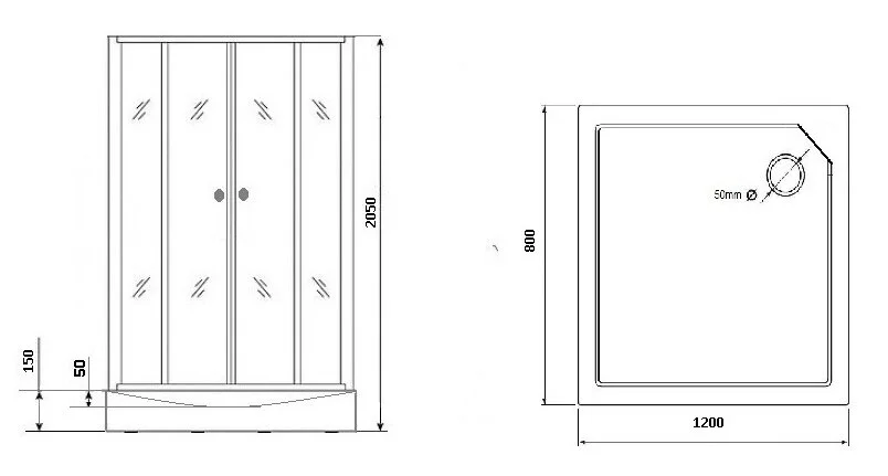 Душевая кабина Grossman Classic GR 120x80 см низкий поддон - фото 2