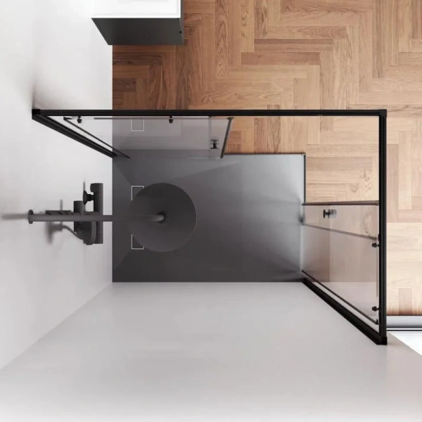 Душевой уголок Am.Pm X-Joy 120x90 см профиль черный, стекло прозрачное, 120х90 - фото 5