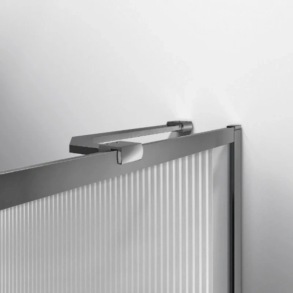 Шторка для ванны Vincea 70x140 см профиль вороненая сталь стекло рифленое, современные, hi-tech - фото 3