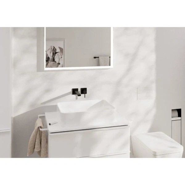 Смеситель для раковины Hansgrohe Tecturis E матовый черный - фото 3