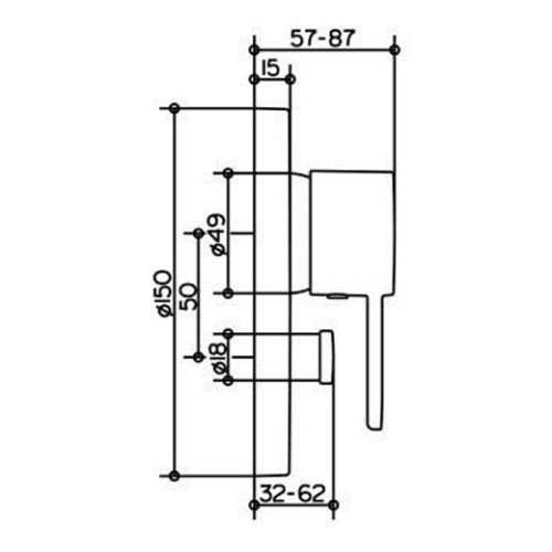 Смеситель для ванны встраиваемый Keuco Plan 54972 - фото 4