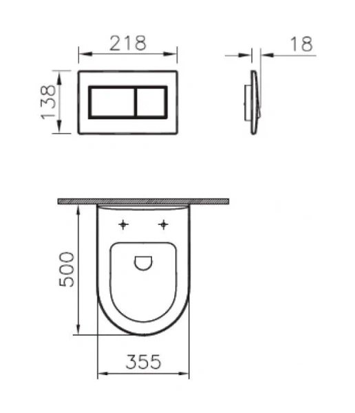 Унитаз с инсталляцией и панелью управления, сиденье с микролифтом, VitrA Zentrum, в наличии - фото 3
