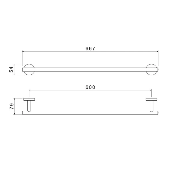 Полотенцедержатель Акватек Оберон черный матовый - фото 2