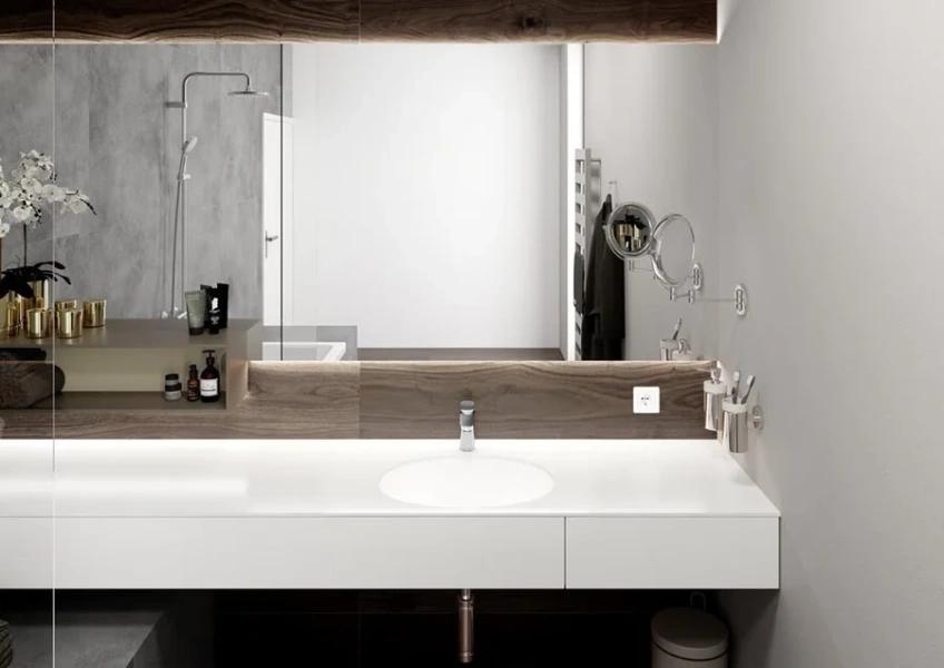 Смеситель для раковины Hansgrohe Vernis Blend со сливным гарнитуром, хром, на раковину - фото 6
