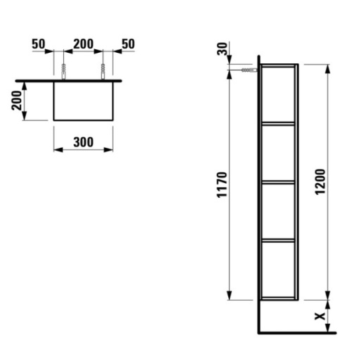 Зеркальный шкаф для ванной Laufen Kartell 4.0810.0 - фото 3