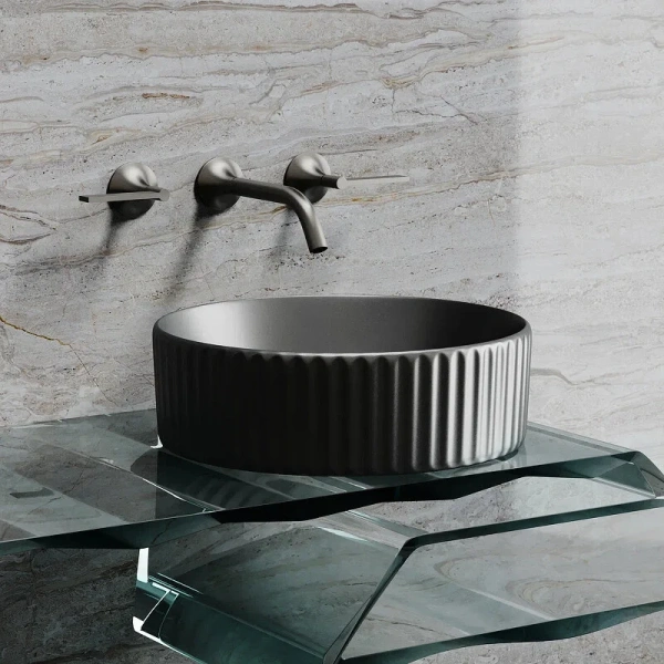 Раковина Ceramica Nova Element 36 см темный антрацит, одинарные - фото 7