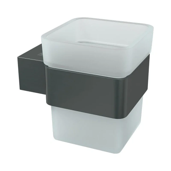 Стакан для ванной Lemark Smooth Line графит - фото 1