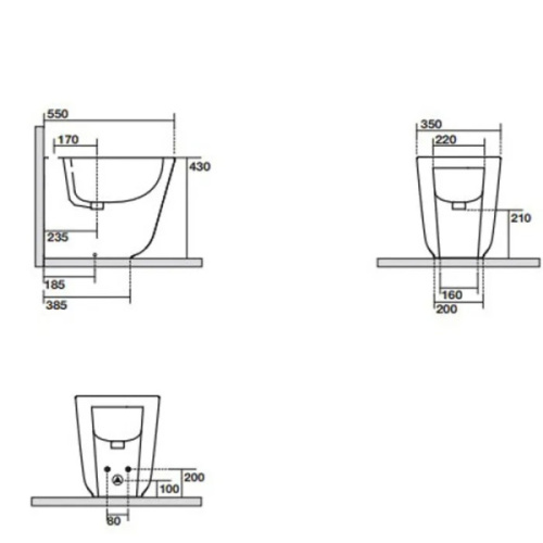Биде напольное Kerasan Tribeca Nut Brown - фото 2