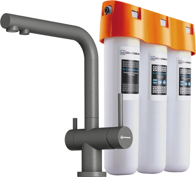 Смеситель для кухни Omoikiri Nagano-PL-P платина - фото 1