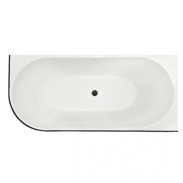 Ванна акриловая Royal Bath Nero RB710302BL-L-BL/RB710302BL-R-BL, 170 x 78 см, левая/правая, цвет белый/черный - фото 4