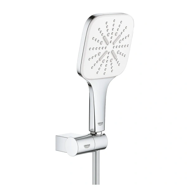 Душевой комплект Grohe Rainshower SmartActive Cube белая луна/хром - фото 1