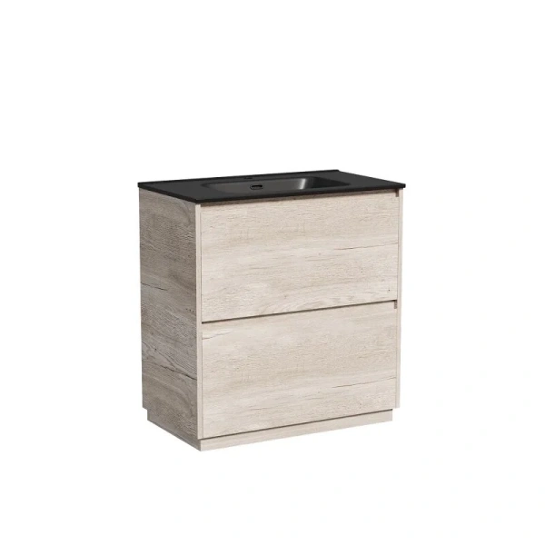 Тумба под раковину напольная Sancos Libra Floor 80 см дуб галифакс натуральный, под дерево - фото 9