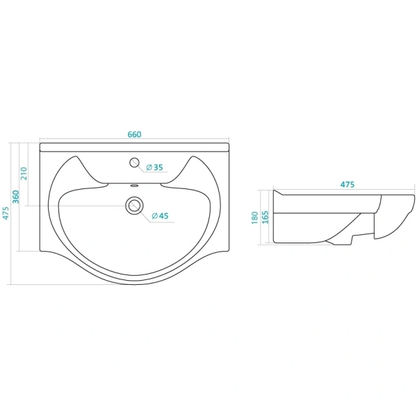 Раковина полувстраиваемая Santek Байкал 1WH109651 - фото 3