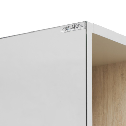 Шкаф-пенал подвесной Акватон Сканди 40 см белый глянцевый/дуб верона, 40 см - фото 3