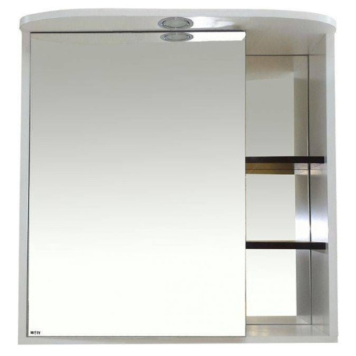 Зеркальный шкаф, зеркало слева, полочки справа, Misty Венера П-Внр04080, недорогo index_1 - фото 6