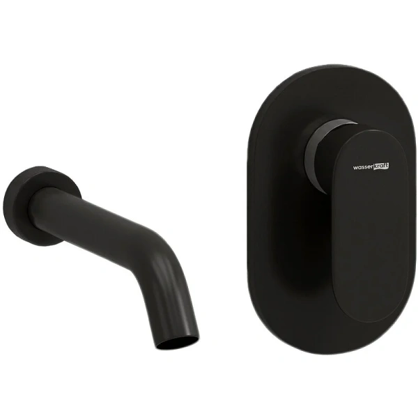 Смеситель для раковины WasserKRAFT Wiese черный Soft-touch - фото 1