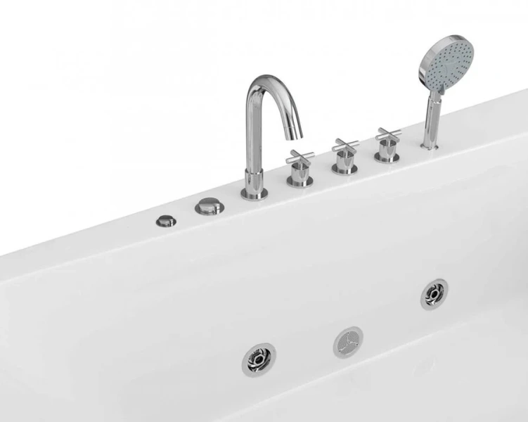 Ванна акриловая Grossman 170x95 см с правая, с гидромассажем, со смесителем на борту, большие - фото 5