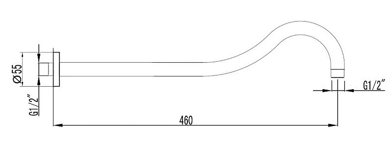 Держатель верхнего душа Lemark LM4 настенный - фото 2