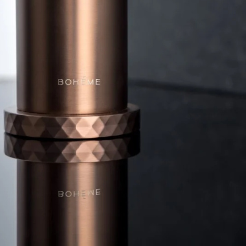 Смеситель для раковины Boheme Stick брашированная медь, из латуни, округлая форма - фото 5