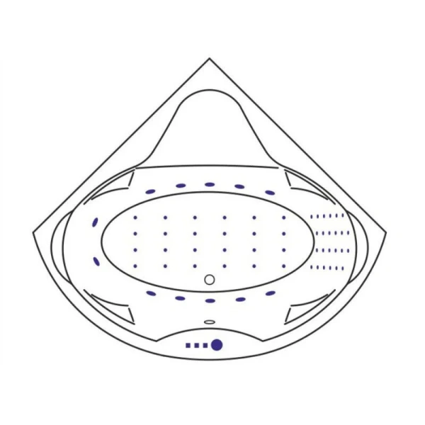 Ванна гидромассажная Excellent Konsul Nano 150 x 150 см, белый/золото, WAEX.KON15.NANO.GL, другие - фото 7