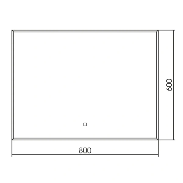 Зеркало с подсветкой Abber See 80 см сенсорный выключатель - фото 2