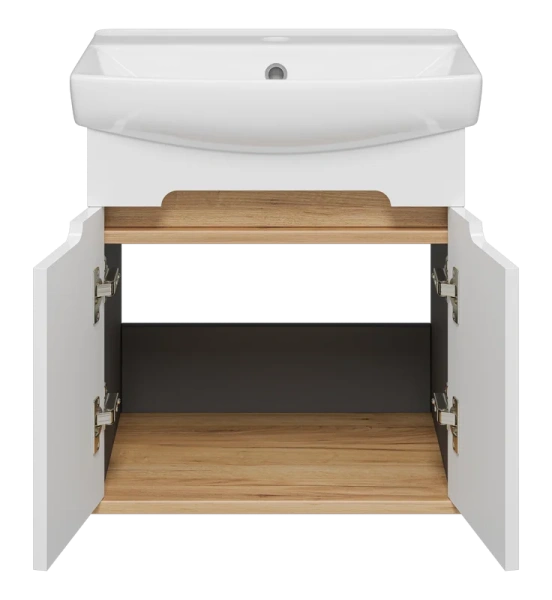 Тумба под раковину подвесная Misty Сканди 50 см с дверцами - фото 3