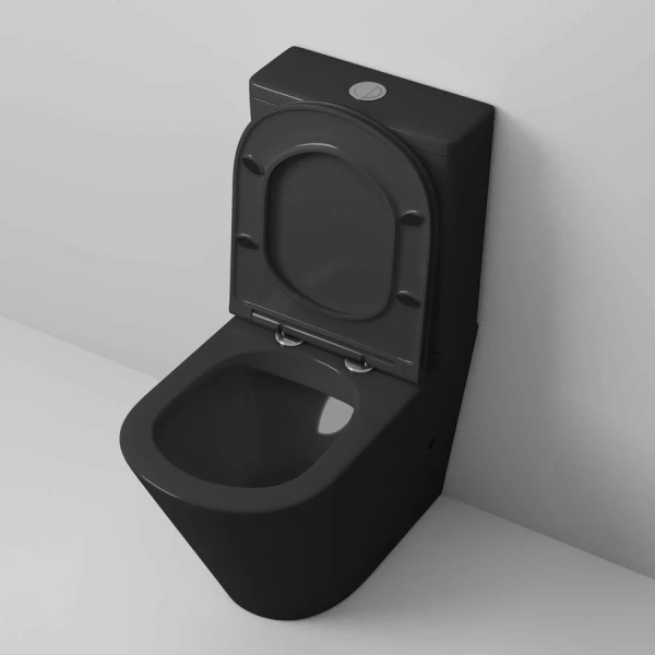 Унитаз компакт Grossman черный, современные, hi-tech, круглые - фото 5