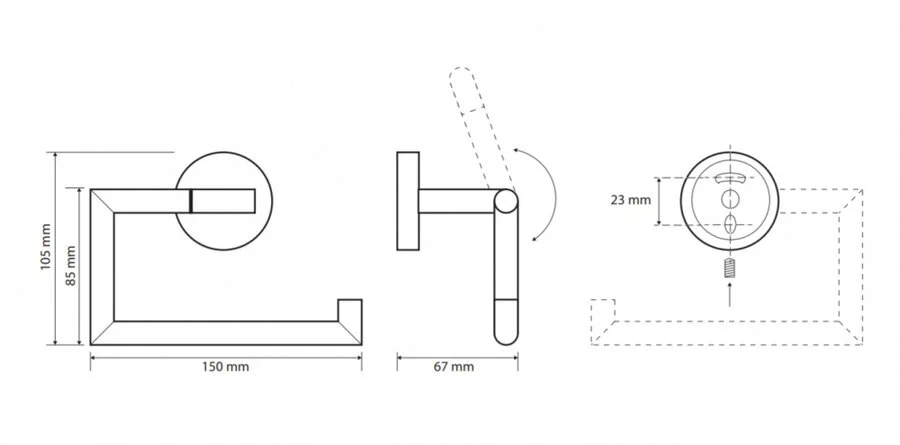 Бумагодержатель Bemeta Omega хром - фото 2